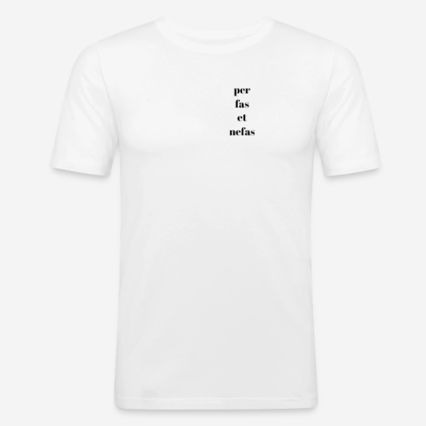 Vorderansicht eines weißen WORLD WAR ME Slim Fit T-Shirts